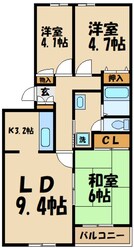 ル・ヴェルト調布の物件間取画像